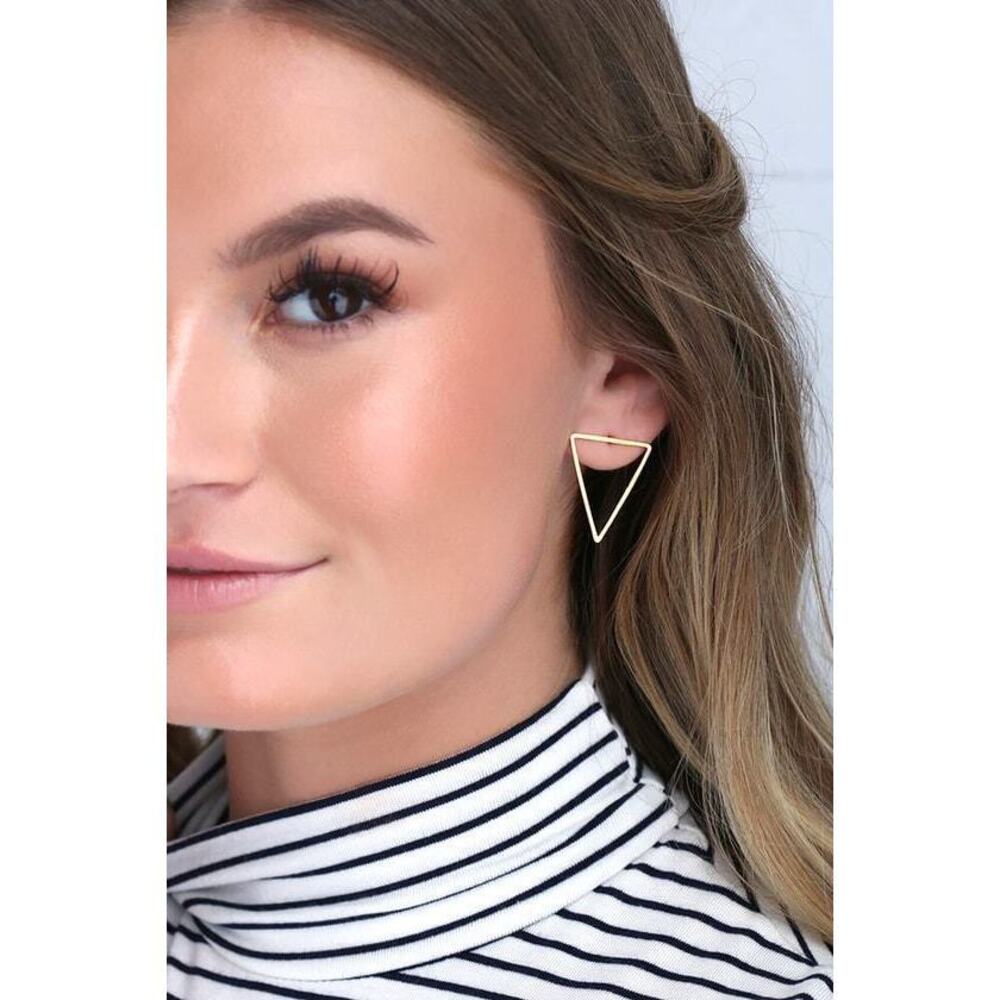 Lulus Tessellate Gold Earrings